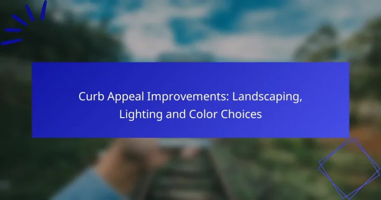 Curb Appeal Improvements: Landscaping, Lighting and Color Choices