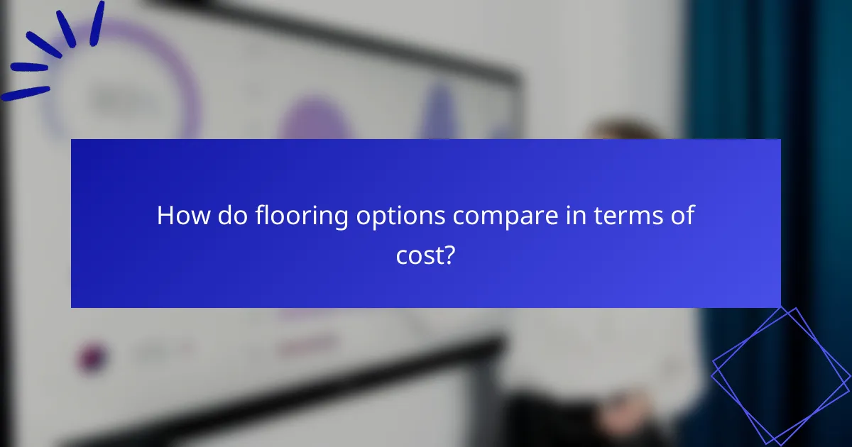 How do flooring options compare in terms of cost?