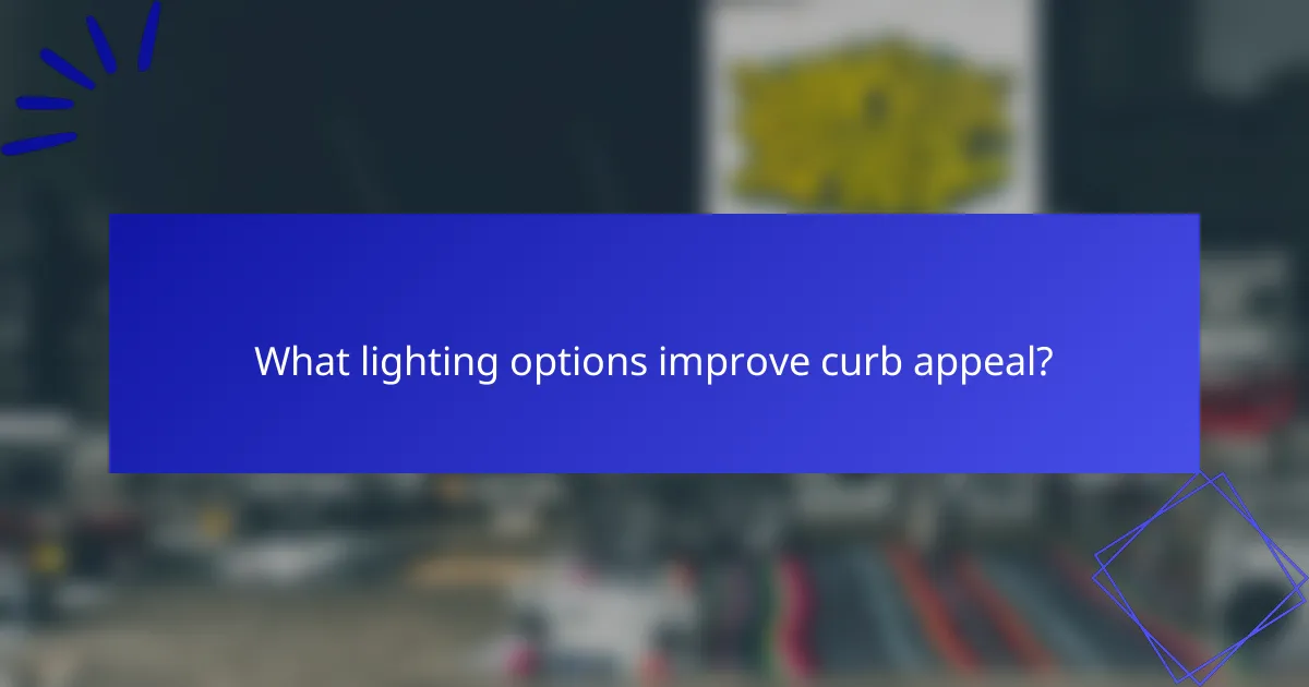 What lighting options improve curb appeal?